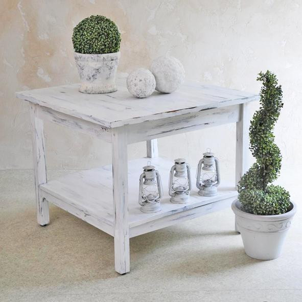 Verkaufstisch Shabby mit zwei Ebenen