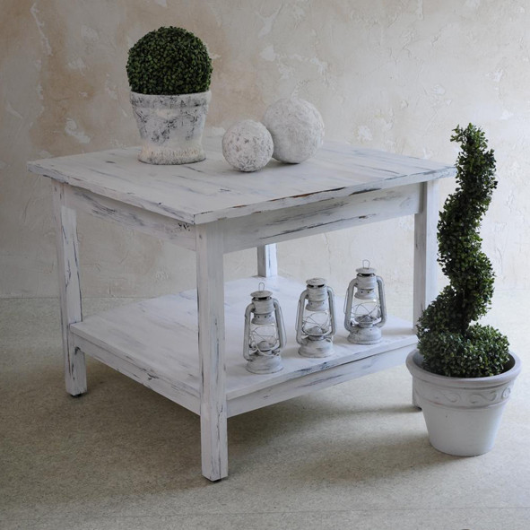 Ladeneinrichtung Vintage Shabby chic Verkaufstisch quadratisch